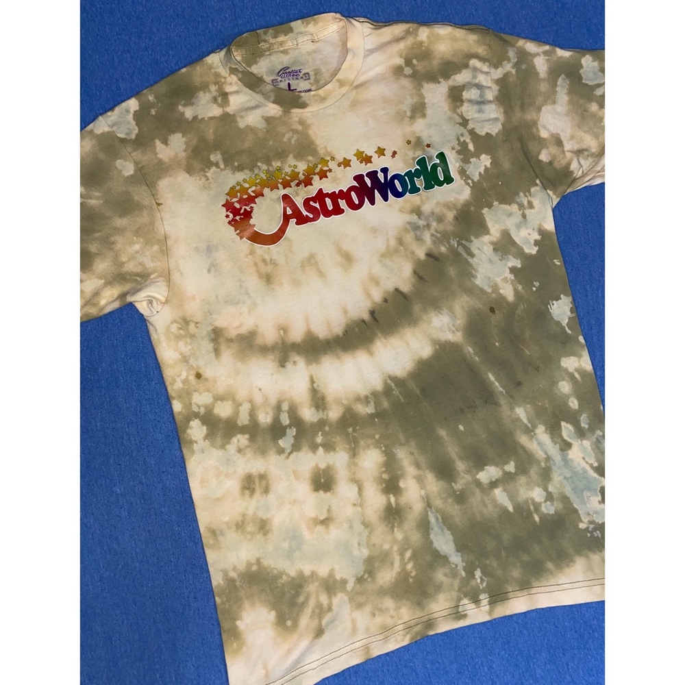 Astroworld Tee (Unisex) Olive Green With Dye